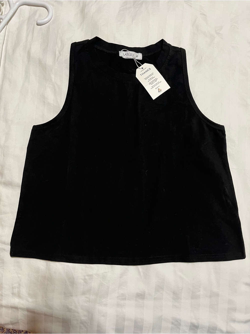 Lashzu Black Sleeveless Boxy Tank - Everyday Essential